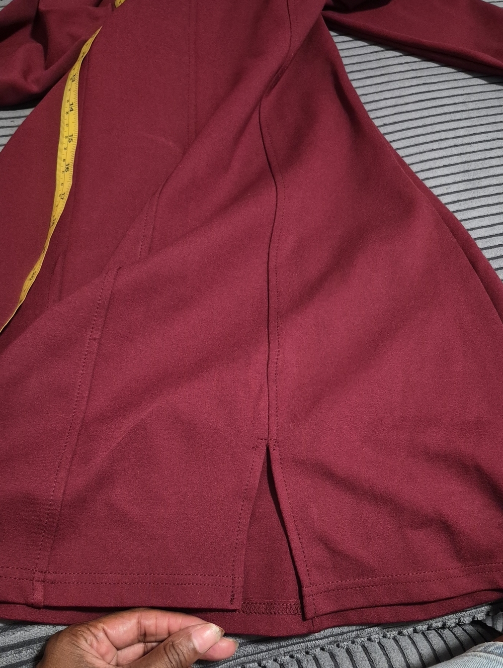 NWT-OGL Movement Women's Burgundy Square Neck Long Sleeve Mini Dress Size Medium - Picture 7 of 8